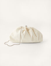 Velvet Ruched Bridal Clutch Bag , , large