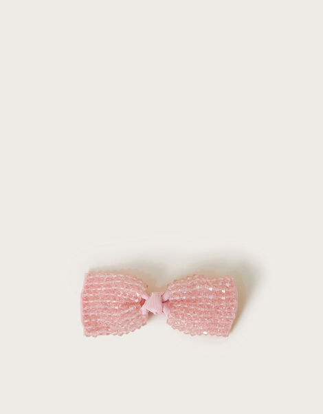 Beaded Bow Hair Clip, , large