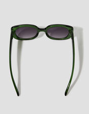 Chunky Oval Sunglasses, Green (GREEN), large