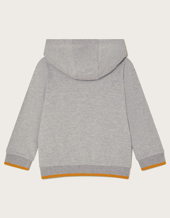 Dinosaur Hoodie, Grey (GREY), large