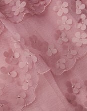 Baby Appliqu&eacute; Scallop Party Dress, Pink (DUSKY PINK), large