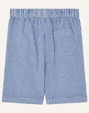 Gingham Shorts, Blue (NAVY), large