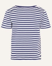 Croc Stripe T-Shirt , Blue (NAVY), large
