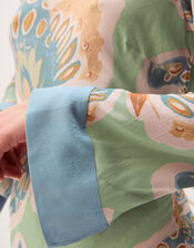 Clemence Aurelie Butterfly Long Sleeve Maxi Dress, Green (SAGE), large