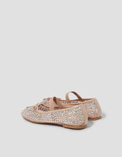 Gabi Diamante Mesh Ballet Flats, Pink (PINK), large