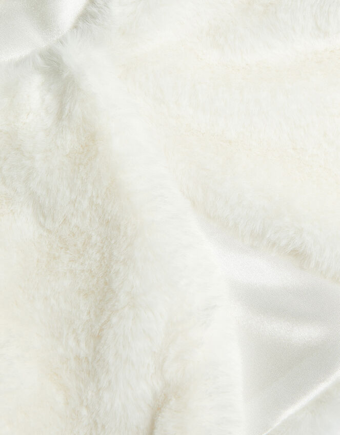 Faux Fur Shrug, Ivory (IVORY), large