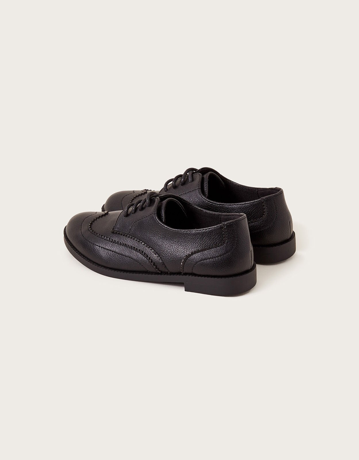 Children's brogues top black