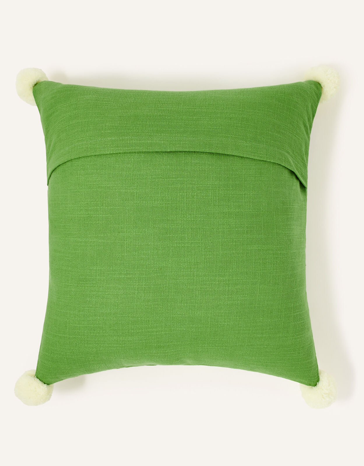 large green cushions