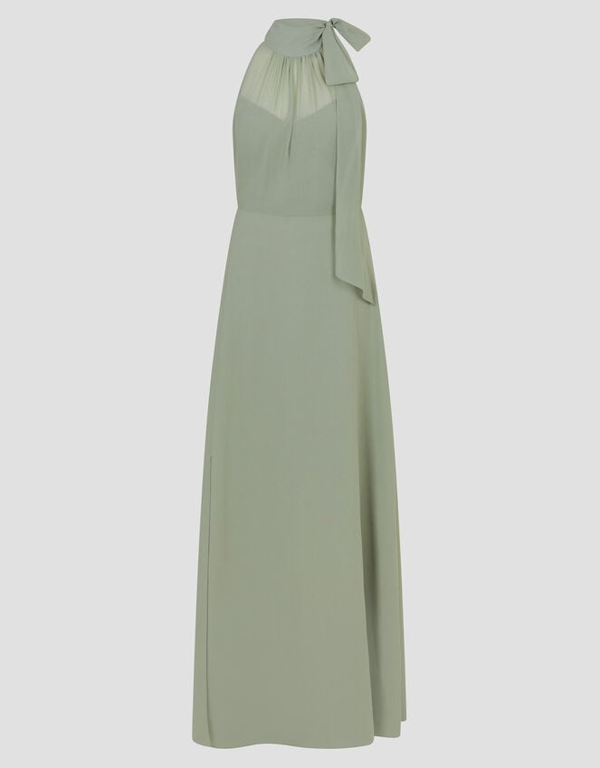 Monika Halter Chiffon Maxi Dress, Green (SAGE), large