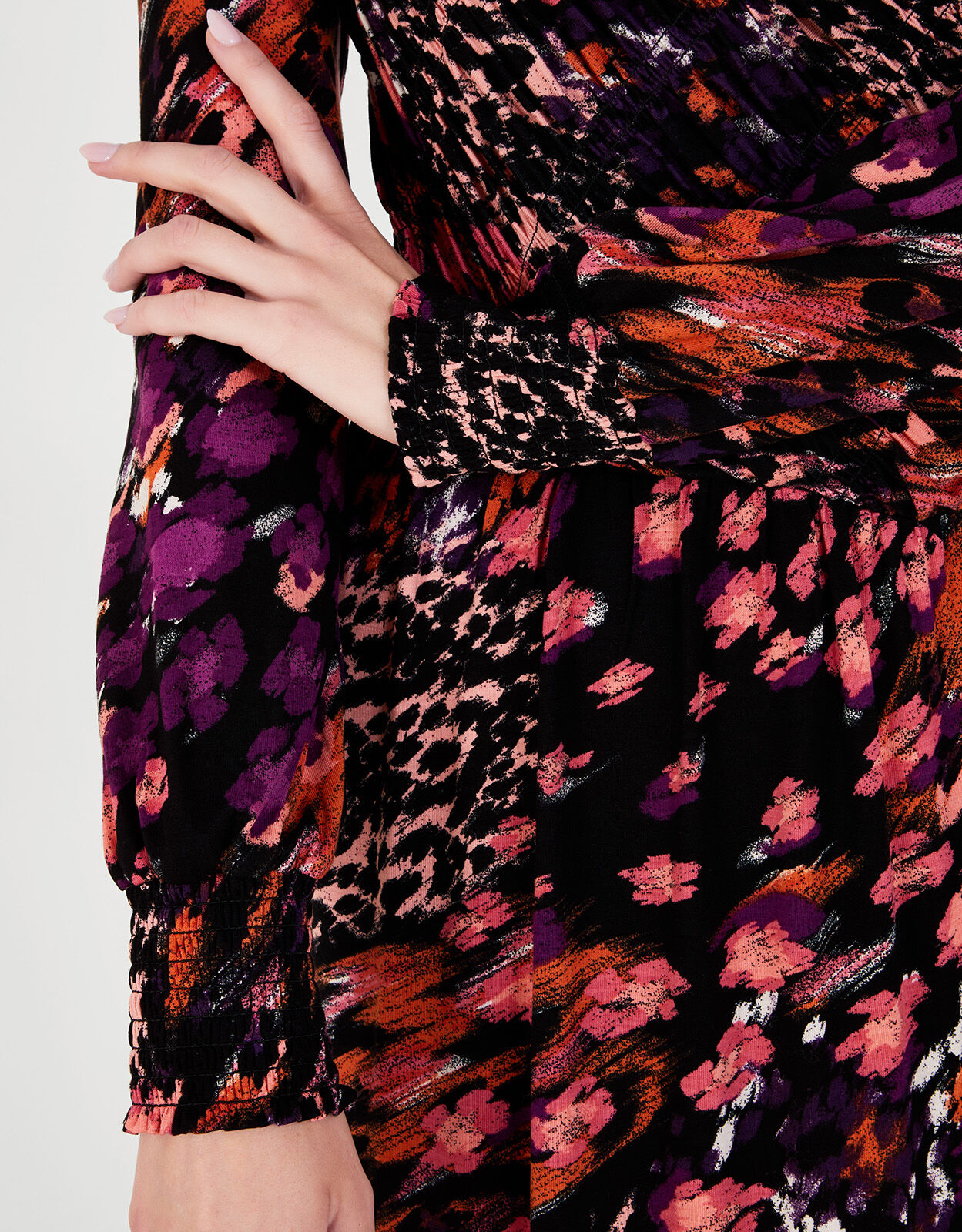 Genesis Animal Print Dress Black Midi Dresses Monsoon Global