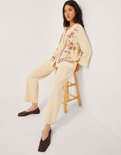 Elodie Floral Embroidered Shirt, Ivory (IVORY), large