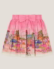 London Scene Print Skirt, Pink (PINK), large