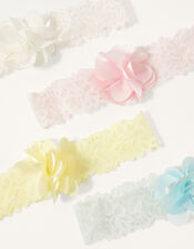 Baby Lacey Flower Bandos 4 Pack, , large