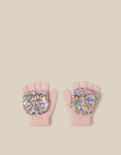 Sequin Fingerless Gloves, Pink (PINK), large