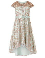 Riona Duck Egg Sparkle Dress, Teal (DUCK EGG), large