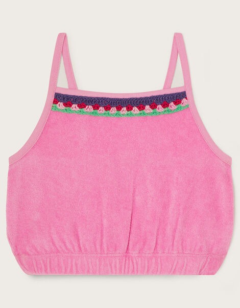 Crochet Trim Sun Vest, Pink (PINK), large