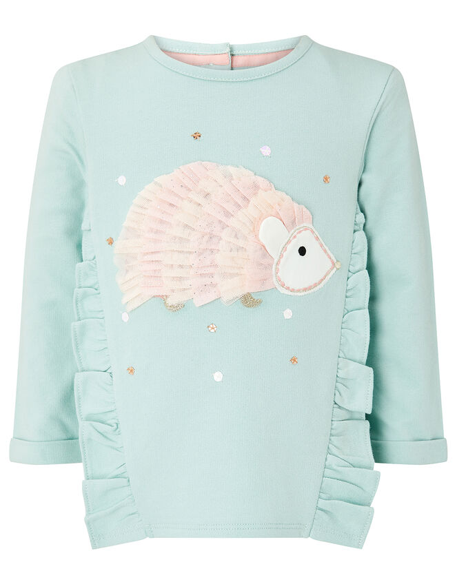 Baby Hedgehog Set in Organic Cotton, Blue (AQUA), large