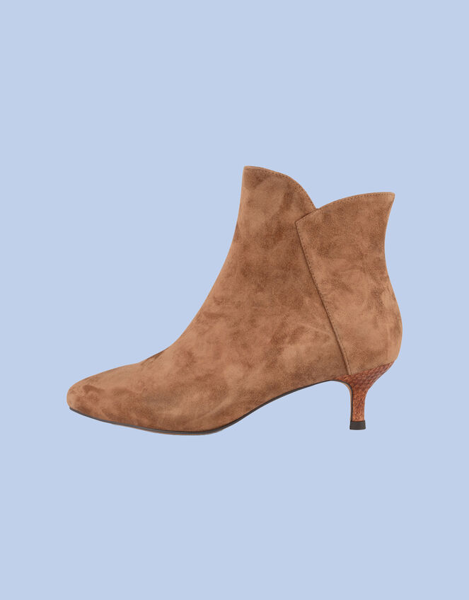 Shoe The Bear Saga Suede Kitten Heel Boots, Tan (TAN), large