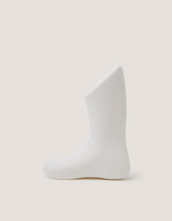 Baby Butterfly Lace Tights, White (WHITE), large