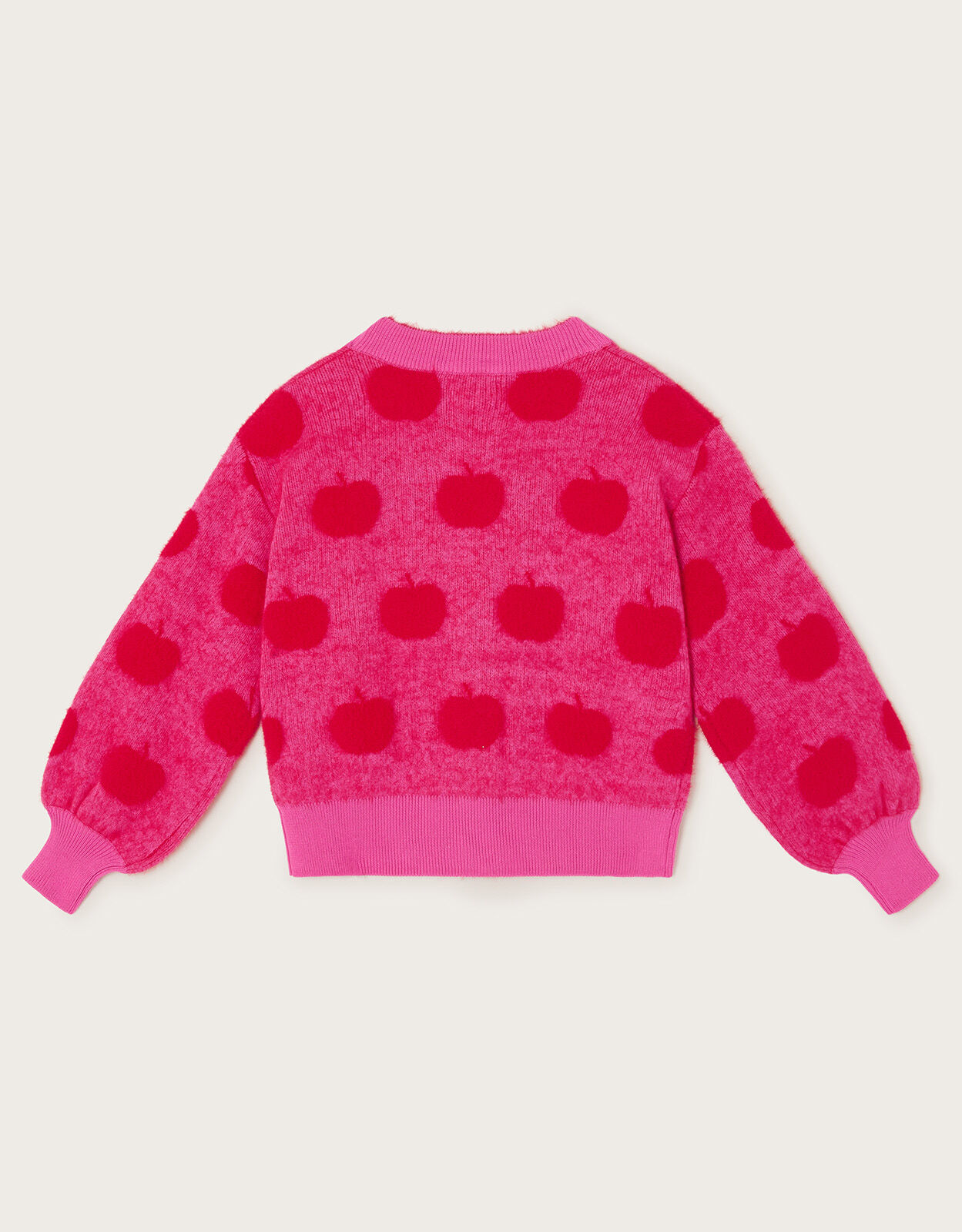 Apple Knit Cardigan Red Girls Knitwear Cardigans Monsoon ROI