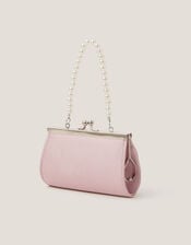 Satin Rose Bow Mini Bag, Pink (PALE PINK), large