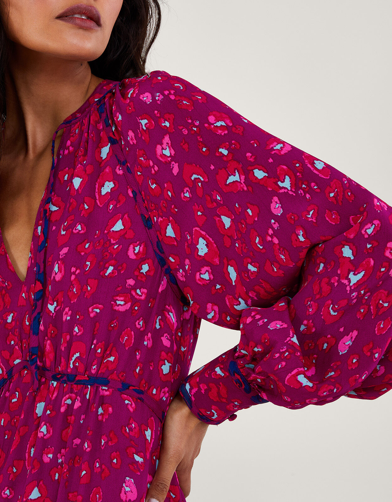 Sara Animal Print Dress Pink Day Dresses Monsoon Global