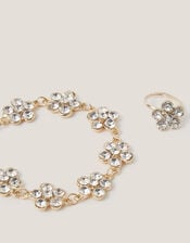 Diamant&eacute; Flower Bracelet & Ring Set, , large