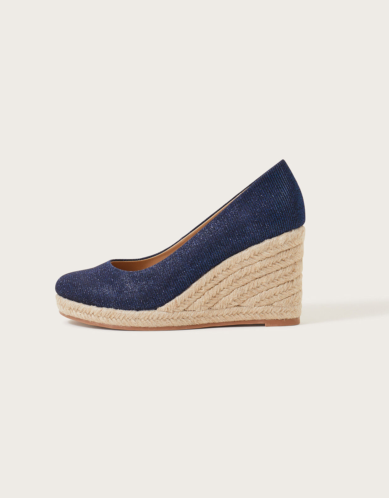 Navy blue espadrille wedges store