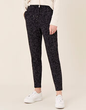 LOUNGE Animal Print Joggers, Black (BLACK), large