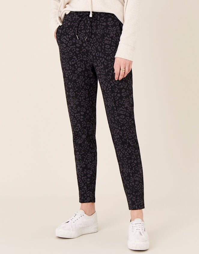 LOUNGE Animal Print Joggers, Black (BLACK), large