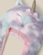 3-in-1 Fluffy Unicorn Hat Scarf, Pink (PINK), large