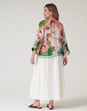 One Hundred Stars Kitsch Bouquet Short Kimono, , large