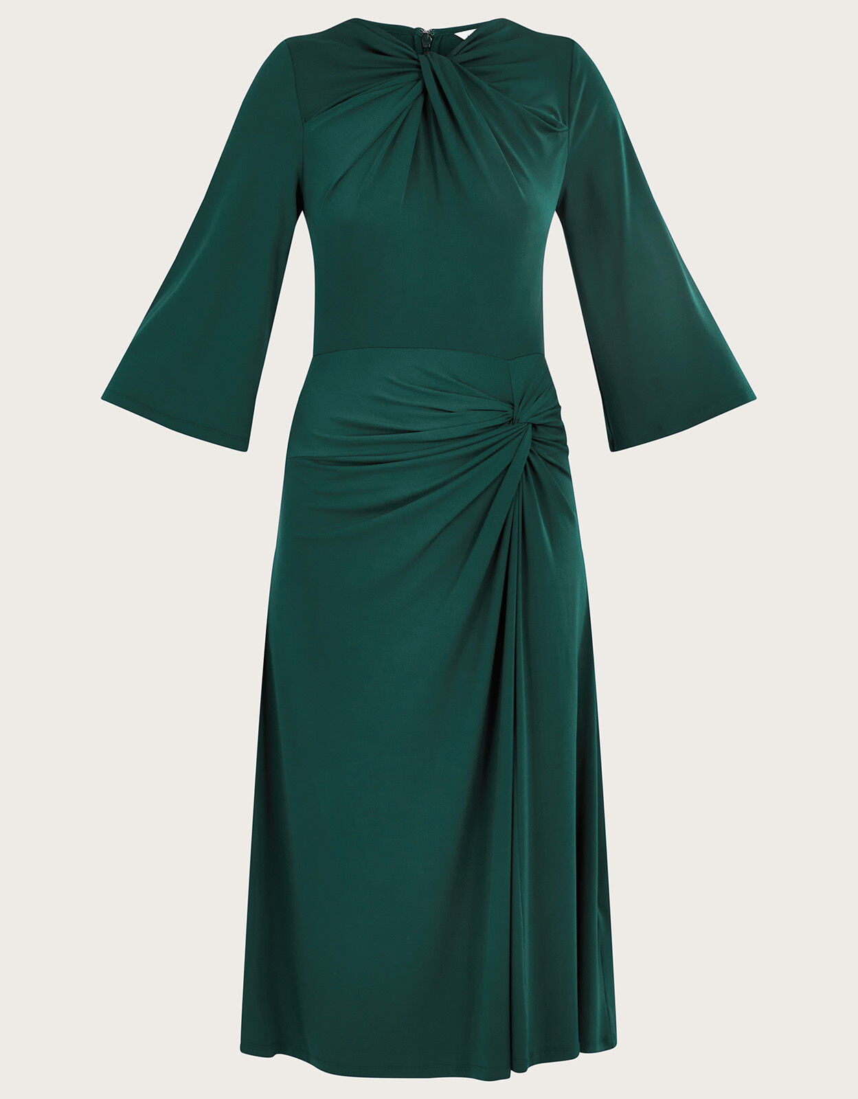 Ruched Jersey Dress Green | Midi Dresses | Monsoon US.