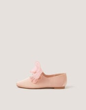 Organza Bow Ballet Flats, Pink (PINK), large
