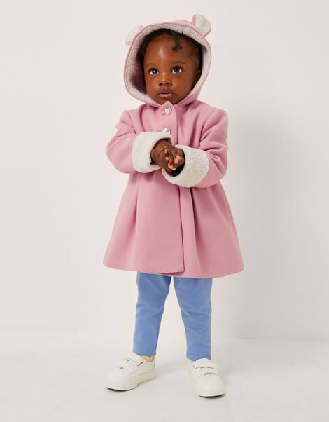 Baby Bunny Ears Coat, Pink (PINK), large