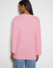 Cree V-Neck Cashmere Jumper, Pink (PINK), large