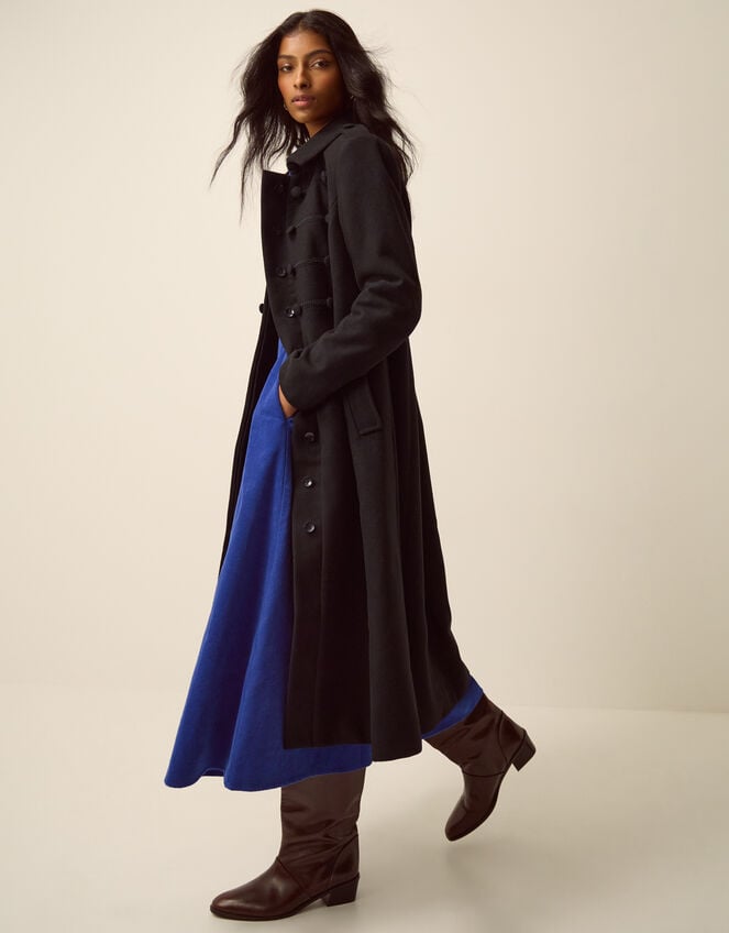 Katie Military Coat, Black (BLACK), large