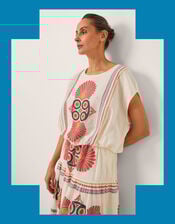 Devotion Twins Loki Jacquard Blouse, Ivory (IVORY), large