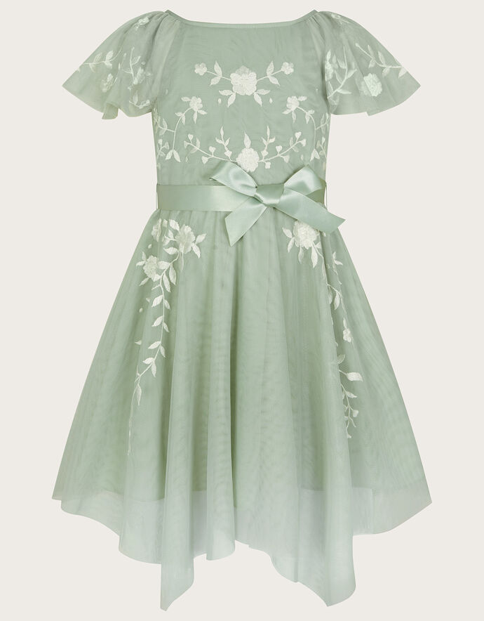 Amelia Embroidered Tulle Dress Green