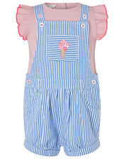 Baby Ice Cream Dungaree and T-shirt Set, Blue (BLUE), large