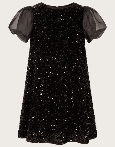 Serena Sequin Short Prom Dress Black, Black (BLACK), large