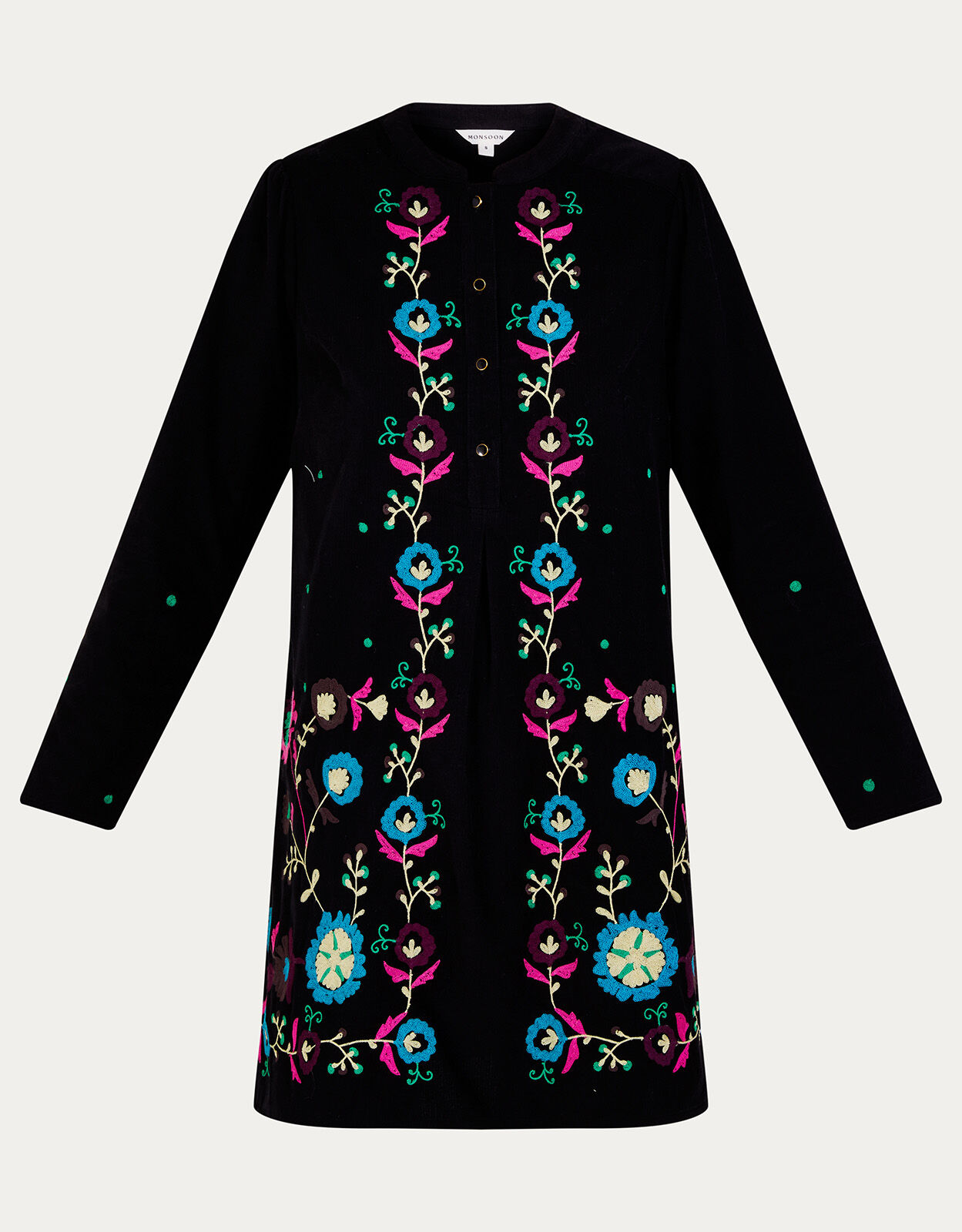Monsoon black embroidered dress shop