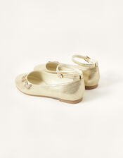 Shimmer Butterfly Ballerina Flats, Gold (GOLD), large