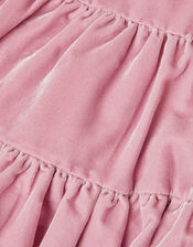 Baby Leila Corsage Velvet Party Dress, Pink (PINK), large