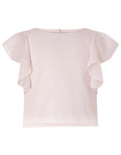 Metallic Top and Tiered Skirt Set, Pink (PINK), large