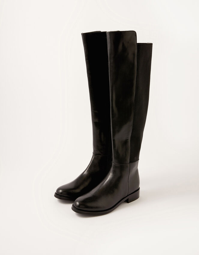 Olivia Leather Over-the-Knee Boots, Black (BLACK), large