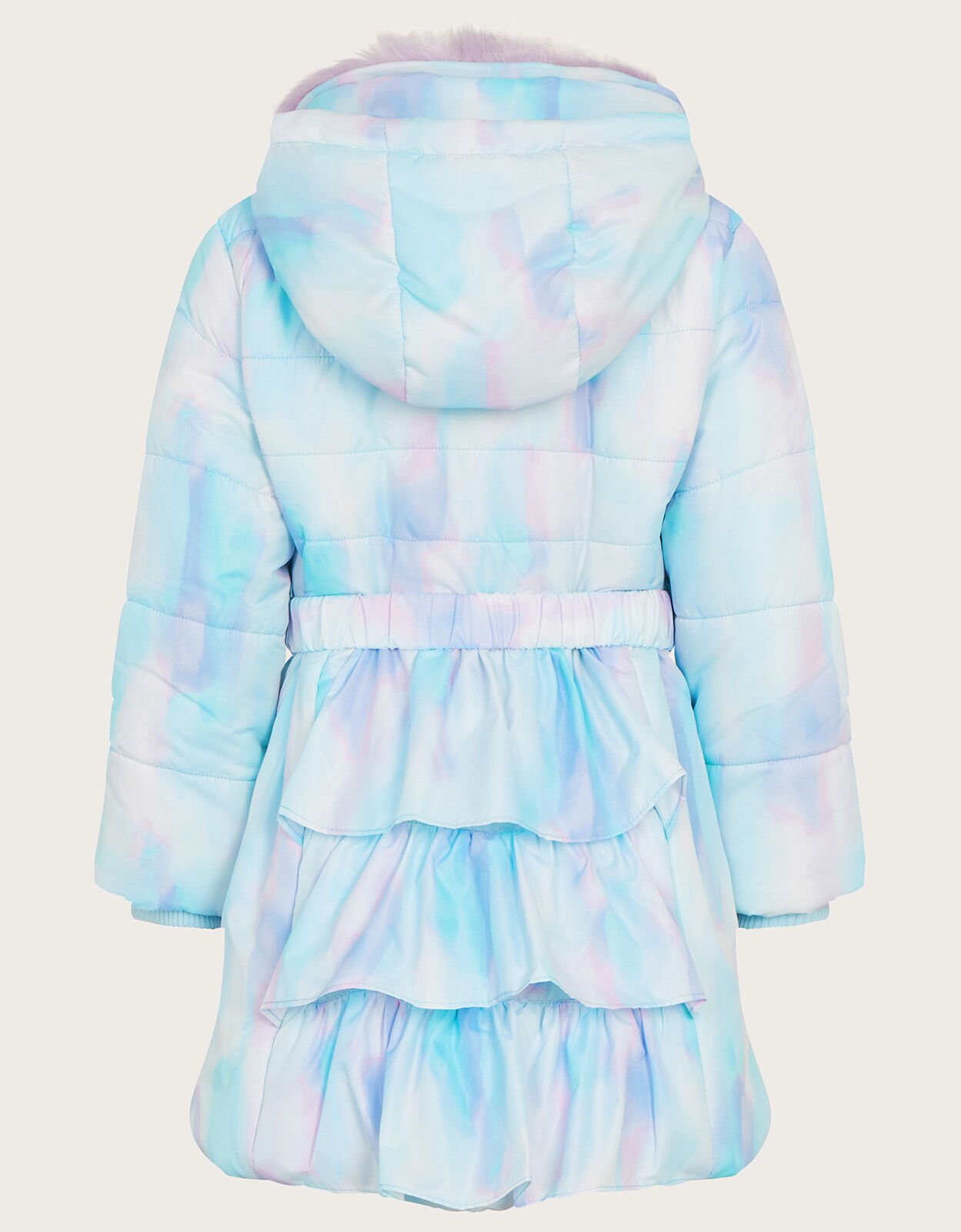 Watercolour Unicorn Padded Coat Ivory