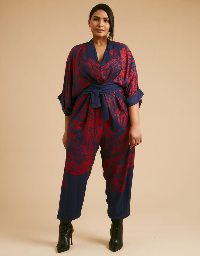 Tallulah and Hope Gloria Embroidered Jumpsuit, Blue (NAVY), large