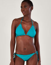 Scallop Bikini Top, Blue (TURQUOISE), large
