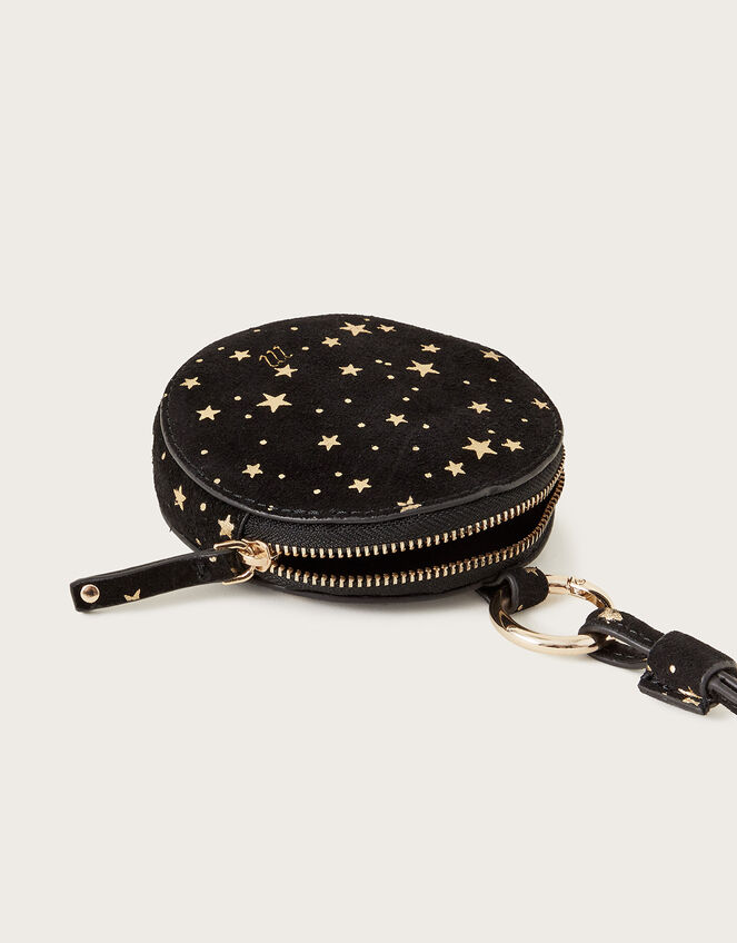 Suede Star Foil Print Purse, , large